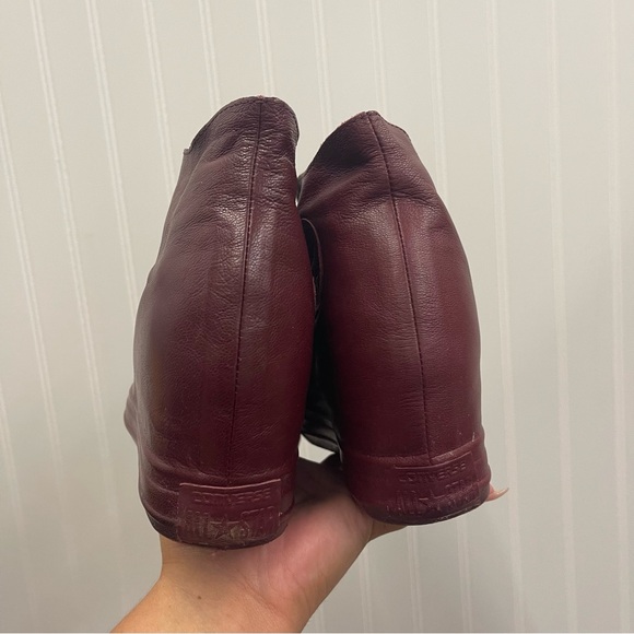 Converse Chuck Taylor All Star Lux Shroud Mid Wedge Sneakers in Bordeaux Sz 10 - Picture 8 of 11